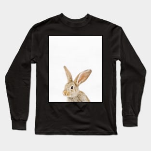 Baby Rabbit print, Nursery, Animal, Bunny, Modern Wall decor, Woodland Long Sleeve T-Shirt